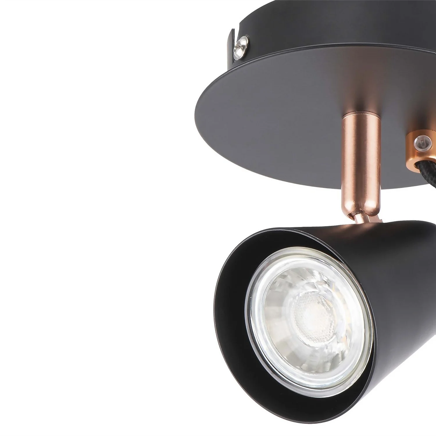 Emma Single Lamp Spotlight - Black & Copper 6 Emma Single Lamp Spotlight - Black & Copper - Image 4