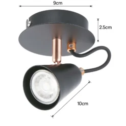 Emma Single Lamp Spotlight - Black & Copper 12 Emma Single Lamp Spotlight - Black & Copper -Chic Lighting Store 12882227 4824843519317123