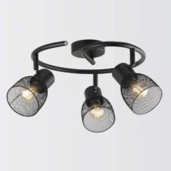 Emily 3 Lamp Spotlight Ring - Black 10 Emily 3 Lamp Spotlight Ring - Black -Chic Lighting Store 12882228 9034843519859646