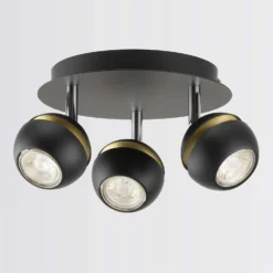 Austin 3 Lamp Spotlight Plate - Black & Gold -Chic Lighting Store 12882230 9524843520183208