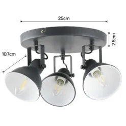 Alfie 3 Lamp Spotlight Plate - Grey 11 Alfie 3 Lamp Spotlight Plate - Grey -Chic Lighting Store 12882231 1584843519979391