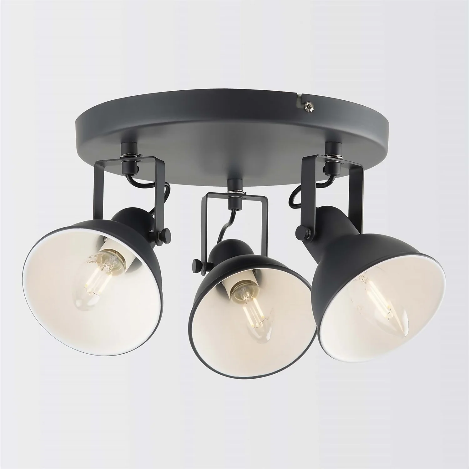 Alfie 3 Lamp Spotlight Plate - Grey 4 Alfie 3 Lamp Spotlight Plate - Grey - Image 2
