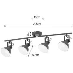 Alfie 4 Lamp Spotlight Bar - Grey 11 Alfie 4 Lamp Spotlight Bar - Grey -Chic Lighting Store 12882233 1314843520063664