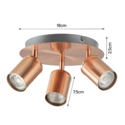 Rose 3 Lamp Spotlight Plate - Rose Gold -Chic Lighting Store 12882234 1574843521166152