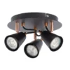 Emma 3 Lamp Spotlight Plate - Black & Copper 1 Emma 3 Lamp Spotlight Plate - Black & Copper -Chic Lighting Store 12882237 2094843519349019