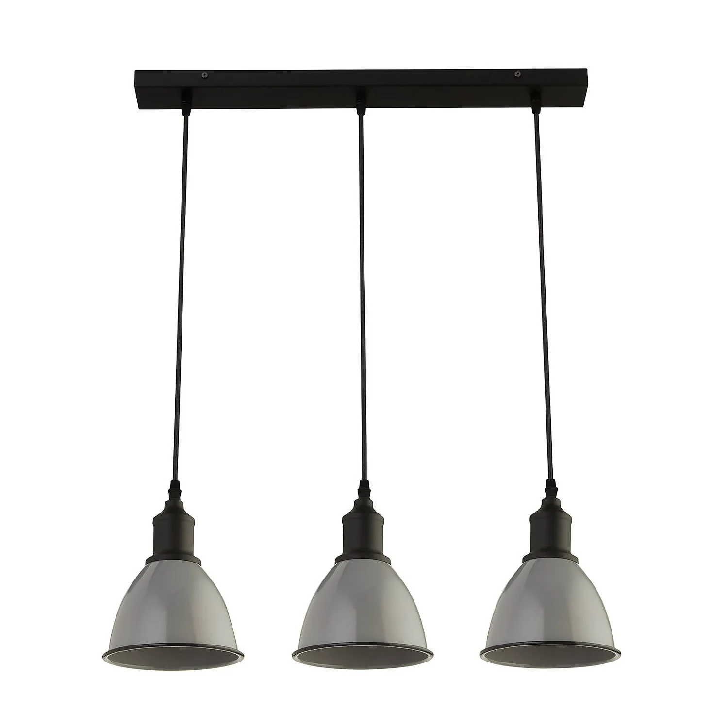 Country Living Farmhouse 3 Light Dome Pendant Fitting - Grey 5 Country Living Farmhouse 3 Light Dome Pendant Fitting - Grey - Image 3