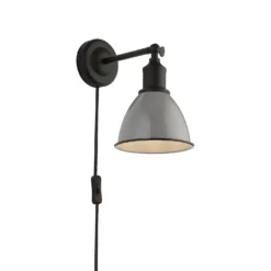 Country Living Farmhouse Plug In Wall Light - Grey -Chic Lighting Store 12882889 9754860936557757