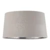 House Beautiful Samet Velvet Drum Shade - Grey - 45cm 1 House Beautiful Samet Velvet Drum Shade - Grey - 45cm -Chic Lighting Store 12882892 1584861119773691