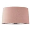 House Beautiful Samet Velvet Drum Shade - Pink - 45cm 2 House Beautiful Samet Velvet Drum Shade - Pink - 45cm -Chic Lighting Store 12882893 7614861162278879