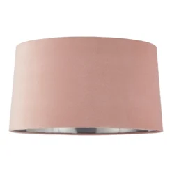House Beautiful Samet Velvet Drum Shade - Pink - 45cm