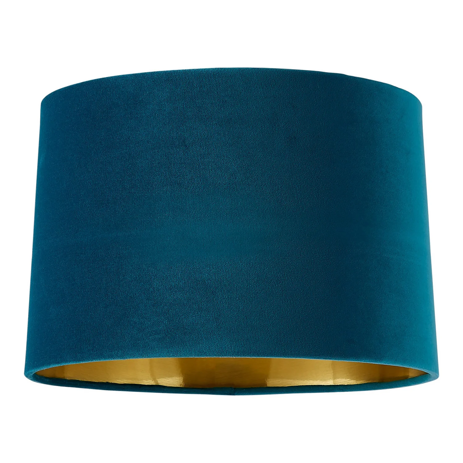 House Beautiful Samet Velvet Drum Shade - Teal - 30cm 3 House Beautiful Samet Velvet Drum Shade - Teal - 30cm