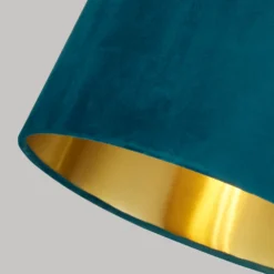 House Beautiful Samet Velvet Drum Shade - Teal - 30cm 11 House Beautiful Samet Velvet Drum Shade - Teal - 30cm -Chic Lighting Store 12882899 6634861162216638