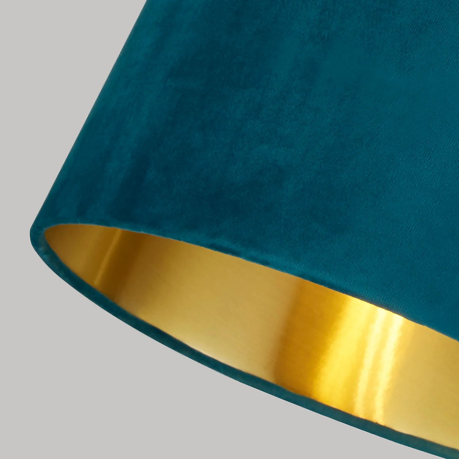 House Beautiful Samet Velvet Drum Shade - Teal - 30cm 7 House Beautiful Samet Velvet Drum Shade - Teal - 30cm - Image 5