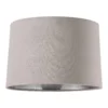 House Beautiful Samet Velvet Drum Shade - Grey - 30cm 2 House Beautiful Samet Velvet Drum Shade - Grey - 30cm -Chic Lighting Store 12882900 8884861161933459