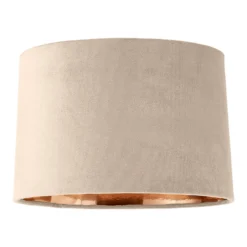 House Beautiful Samet Velvet Drum Shade - Champagne - 30cm