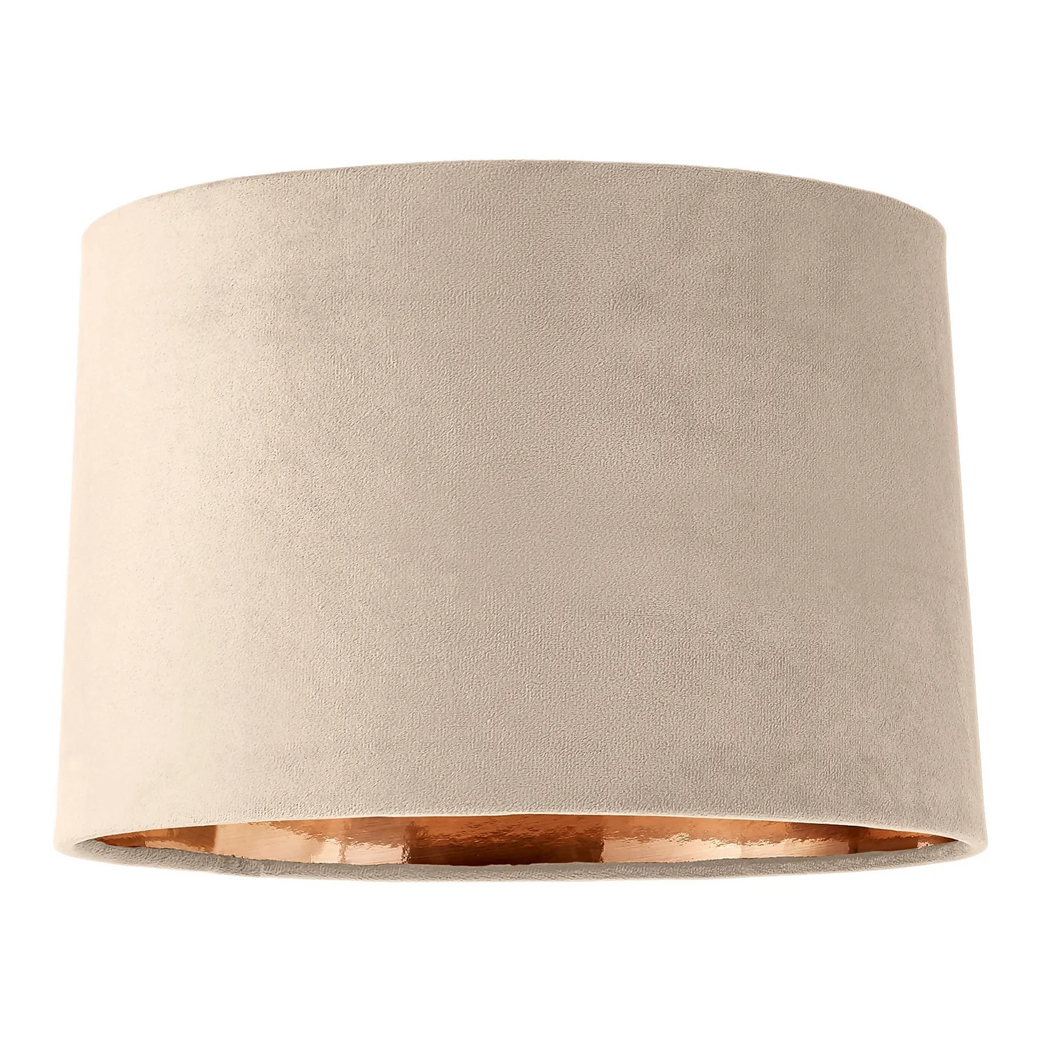 House Beautiful Samet Velvet Drum Shade - Champagne - 30cm 3 House Beautiful Samet Velvet Drum Shade - Champagne - 30cm