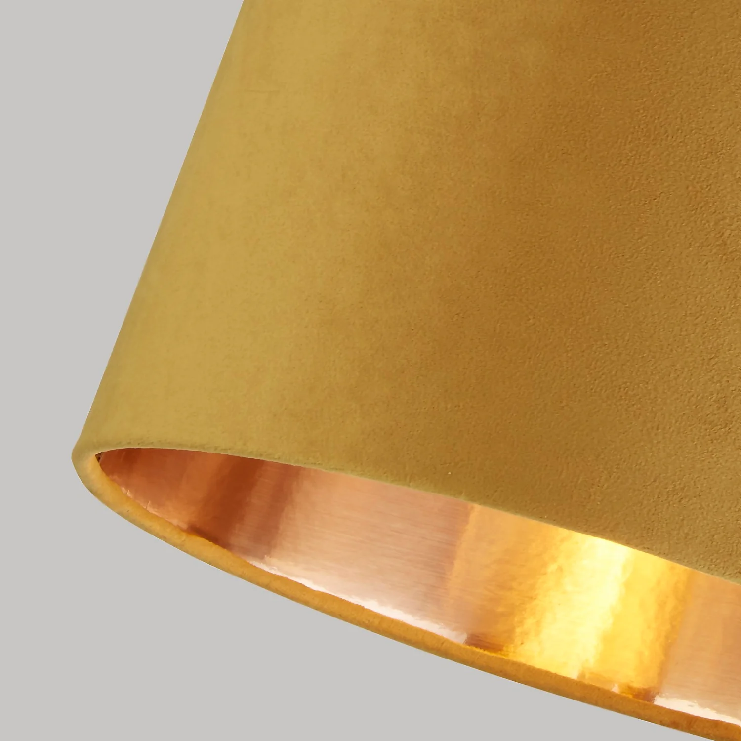 House Beautiful Samet Velvet Drum Shade -Ochre - 30cm 7 House Beautiful Samet Velvet Drum Shade -Ochre - 30cm - Image 5