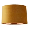 House Beautiful Samet Velvet Drum Shade -Ochre - 30cm 2 House Beautiful Samet Velvet Drum Shade -Ochre - 30cm -Chic Lighting Store 12882902 7014884447587868