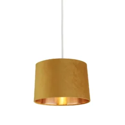 House Beautiful Samet Velvet Drum Shade -Ochre - 30cm 9 House Beautiful Samet Velvet Drum Shade -Ochre - 30cm -Chic Lighting Store 12882902 9344884447651108