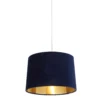 House Beautiful Samet Velvet Drum Shade - Navy - 30cm 1 House Beautiful Samet Velvet Drum Shade - Navy - 30cm -Chic Lighting Store 12882907 2854867934774589