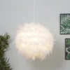 Hattie Feather Non-elec Light Shade - White 2 Hattie Feather Non-elec Light Shade - White -Chic Lighting Store 12886897 1325049847526211
