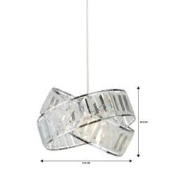 Dita 2 Band Chrome Non-Elec Light Shade -Chic Lighting Store 12886903 8474936869513366