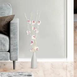 None 100cm White Orchid Battery Twig Lights -Chic Lighting Store 12888019 4144893013125654