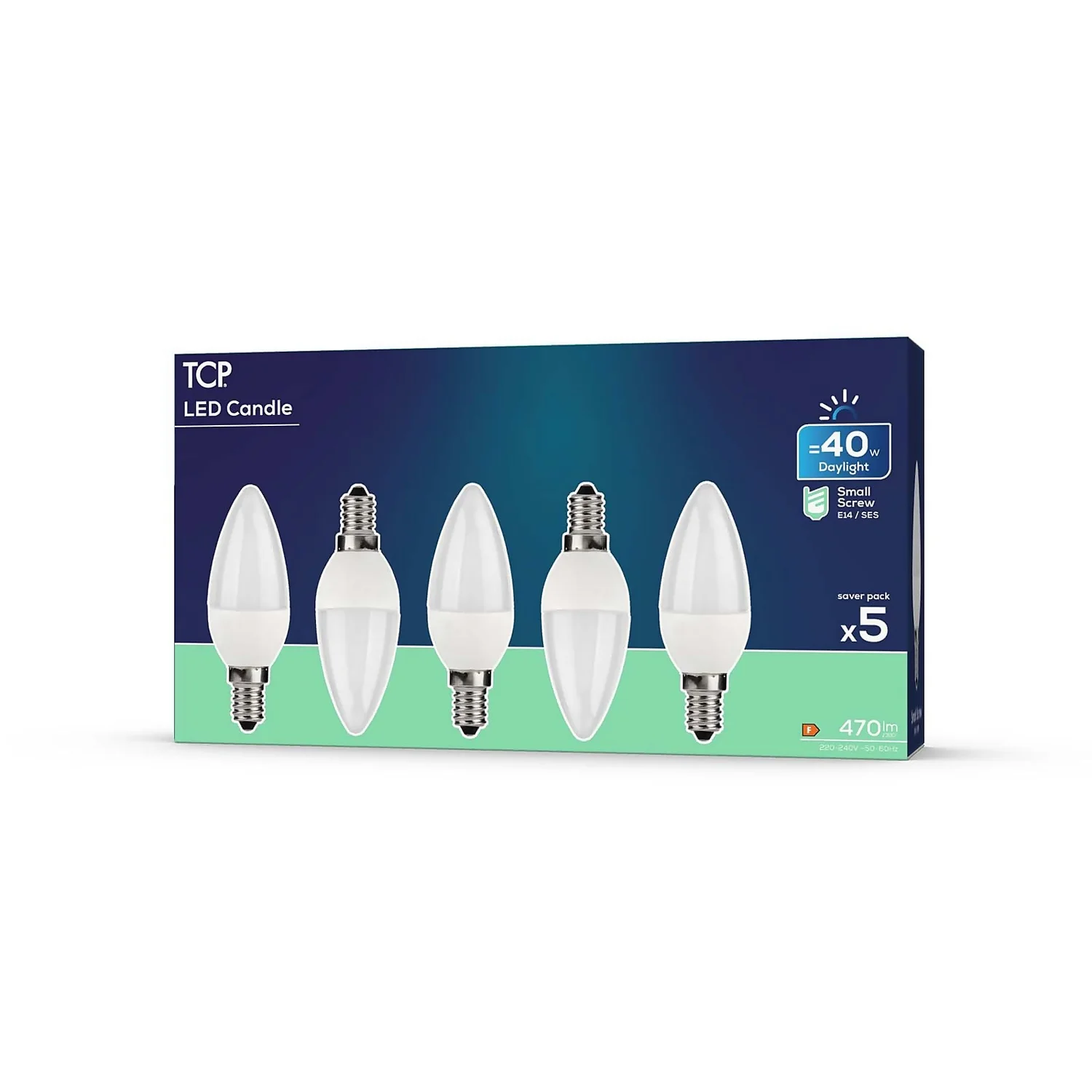 TCP Led Candle 40w Ses Daylight Bulb 5pk 4 TCP Led Candle 40w Ses Daylight Bulb 5pk - Image 2
