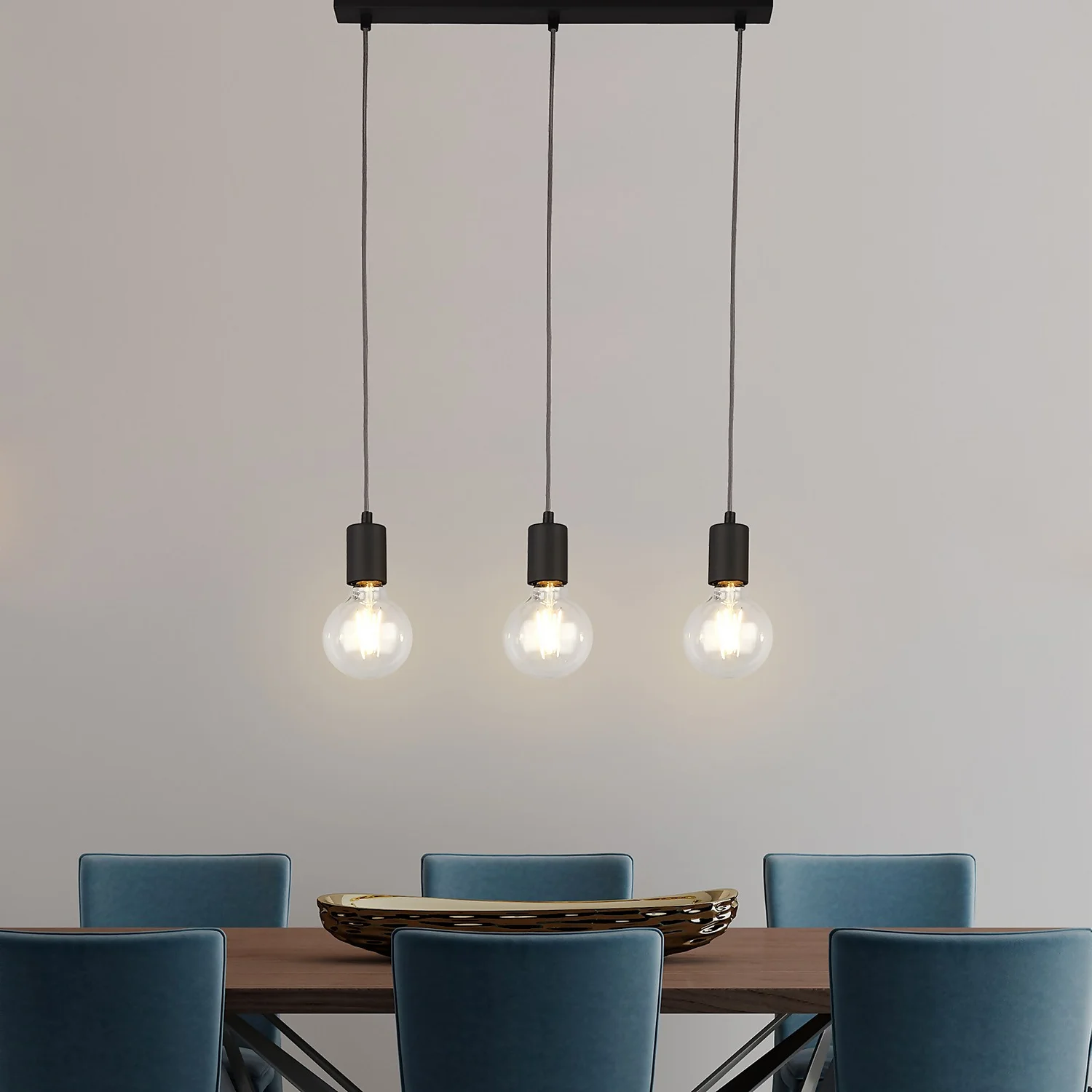 Jay 3 Light Ceiling Fitting - Charcoal 9 Jay 3 Light Ceiling Fitting - Charcoal - Image 7