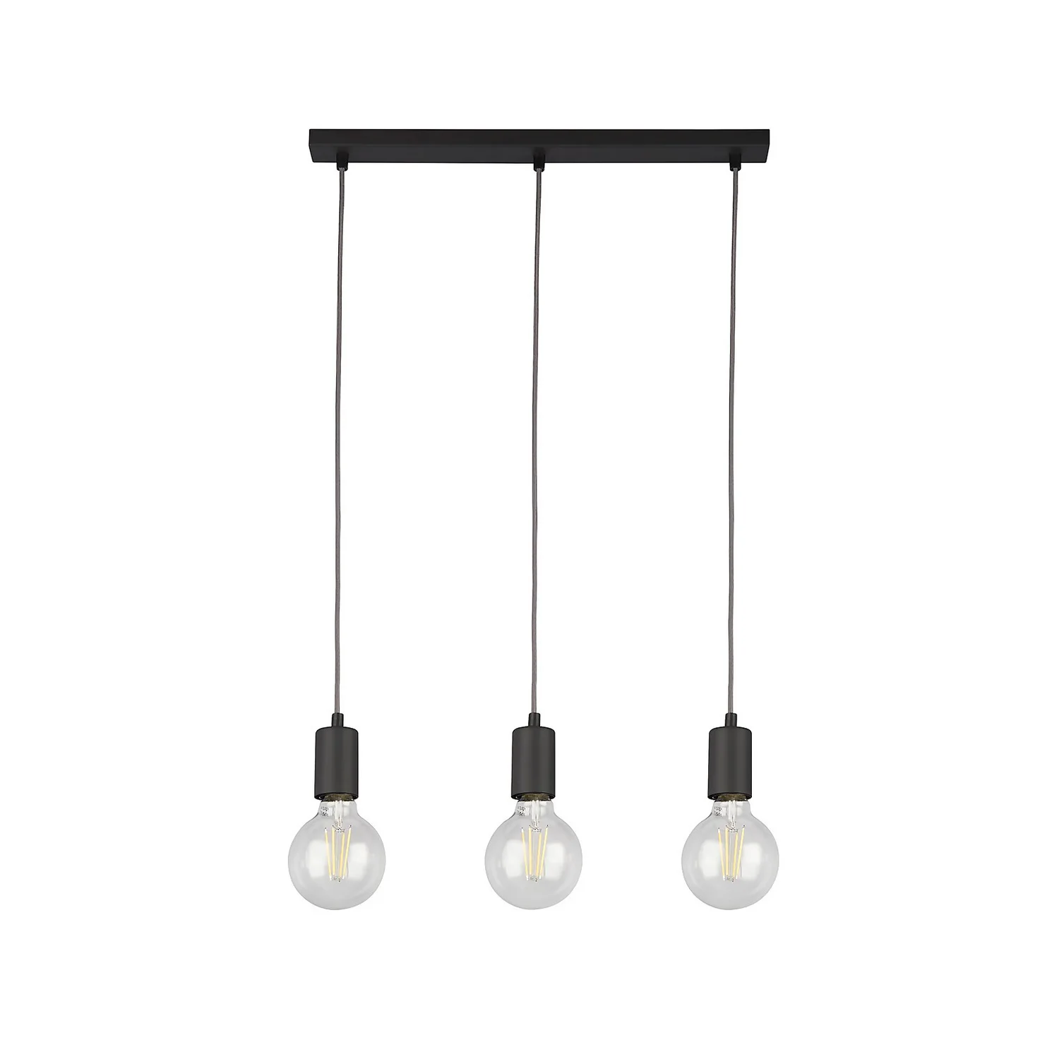 Jay 3 Light Ceiling Fitting - Charcoal 6 Jay 3 Light Ceiling Fitting - Charcoal - Image 4