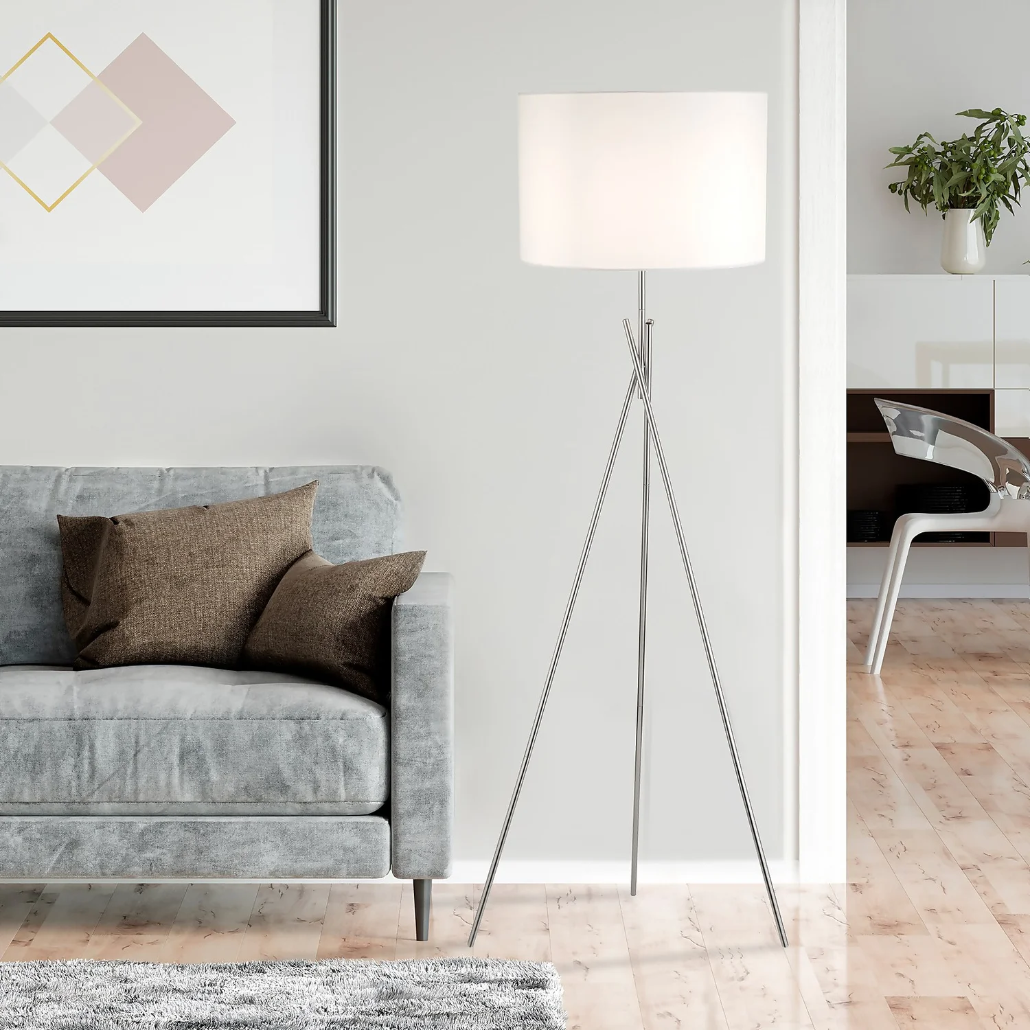 Bella Tripod Floor Lamp - White 3 Bella Tripod Floor Lamp - White