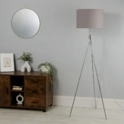 Bella Tripod Floor Lamp - Grey -Chic Lighting Store 12908200 5715042038653354
