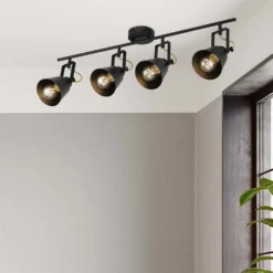 Abigail 4 Lamp Spotlight Bar - Black -Chic Lighting Store 12909853 6114845849453750