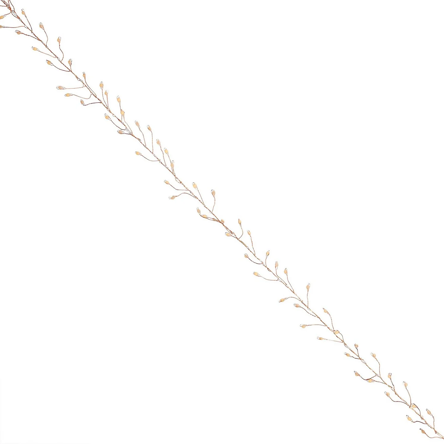 240 Large LED Rose Gold Copper Wire Garland Christmas Lights - Warm White 4 240 Large LED Rose Gold Copper Wire Garland Christmas Lights - Warm White - Image 2