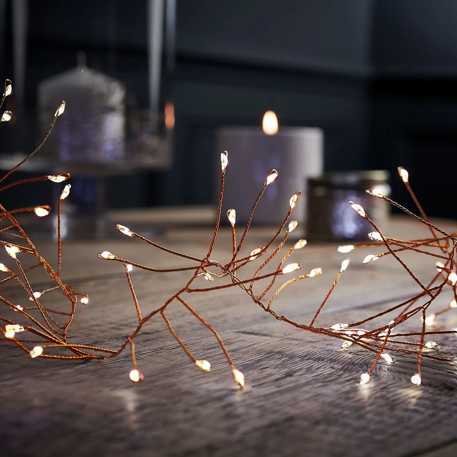 480 LED Rose Gold Copper Wire Cluster Christmas Lights - Warm White 3 480 LED Rose Gold Copper Wire Cluster Christmas Lights - Warm White