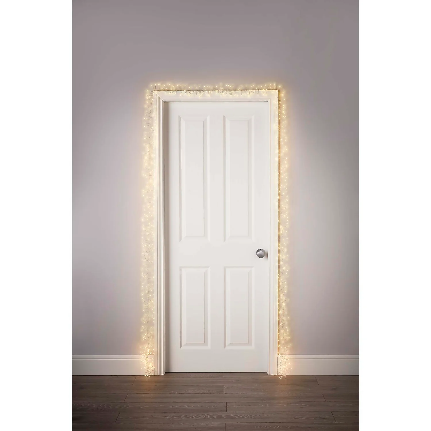 800 LED Silver Copper Wire Cluster Door Garland Christmas Lights 5 800 LED Silver Copper Wire Cluster Door Garland Christmas Lights - Image 3