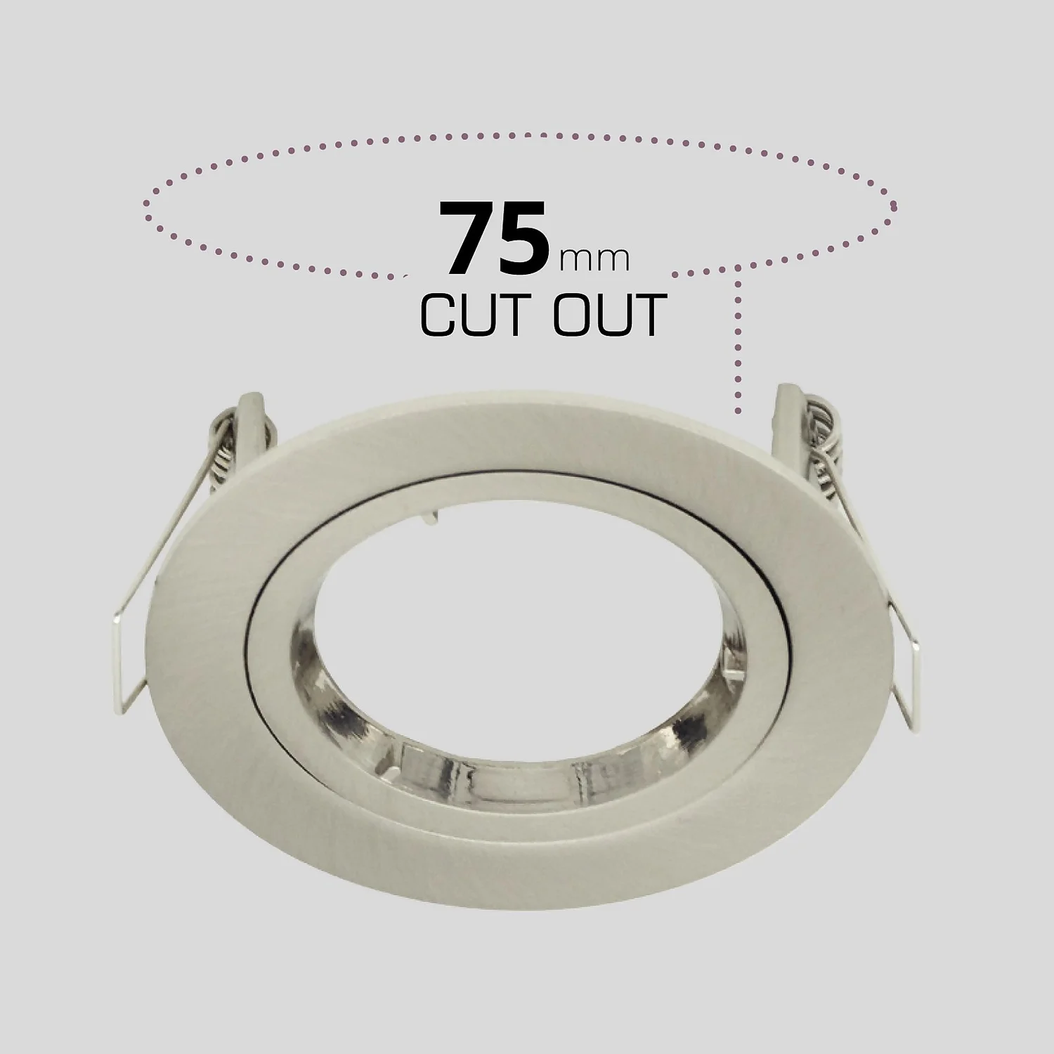 Gu10 Single Fixed Downlight - Brushed Nickel 6 Gu10 Single Fixed Downlight - Brushed Nickel - Image 4