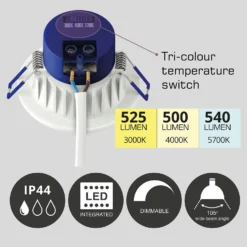 7W Dimmable Tri-Colour Single LED Downlight -Chic Lighting Store 13031818 1254860684829632