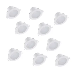 7W Dimmable Tri-Colour Pack Of 10 LED Downlights