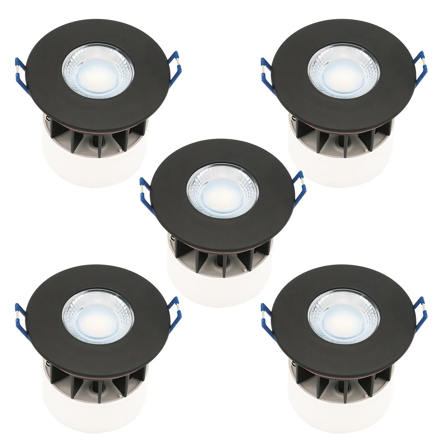 Fixed Fire Rated IP65 LED 5 Pack - Black 3 Fixed Fire Rated IP65 LED 5 Pack - Black