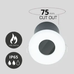 Fixed Fire Rated IP65 Pack 3 Downlights - White Finish 8 Fixed Fire Rated IP65 Pack 3 Downlights - White Finish -Chic Lighting Store 13031826 2684860685015614