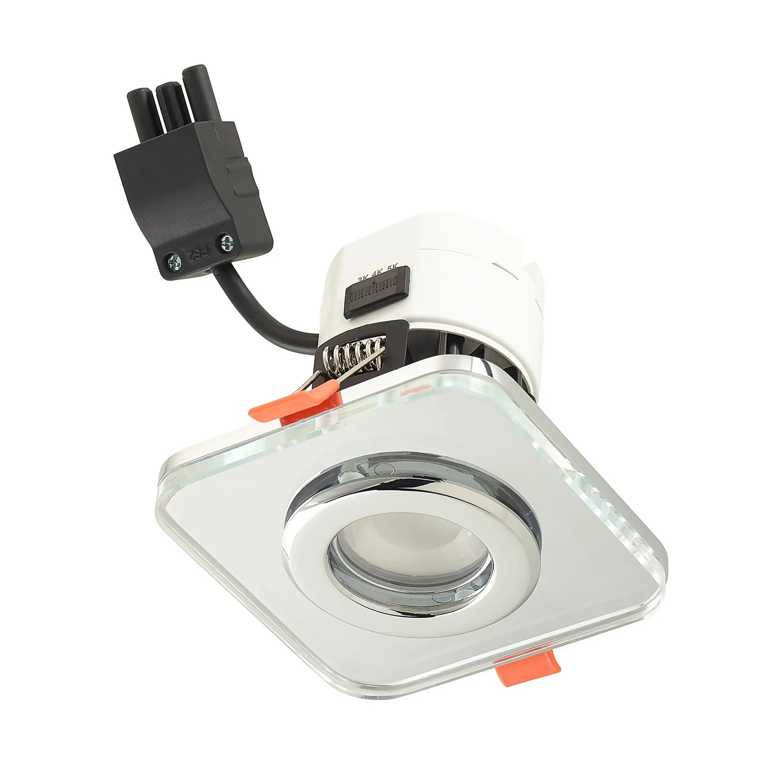 Bathstore Triotone Square Clear Glass Downlight 5 Bathstore Triotone Square Clear Glass Downlight - Image 3