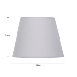 Clyde Grey Taper Shade - 20cm 12 Clyde Grey Taper Shade - 20cm -Chic Lighting Store 13139363 1074900551804975