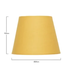 Clyde Ochre Taper Shade - 20cm 12 Clyde Ochre Taper Shade - 20cm -Chic Lighting Store 13139368 9454900551807492