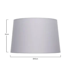 Clyde Grey Taper Shade - 40cm 12 Clyde Grey Taper Shade - 40cm -Chic Lighting Store 13139376 1104900553942328
