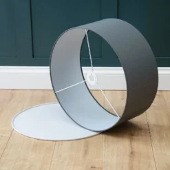 Clyde Charcoal Drum Shade With Diffuser - 45cm 16 Clyde Charcoal Drum Shade With Diffuser - 45cm -Chic Lighting Store 13139382 8384944148038129