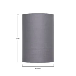 Clyde Charcoal Cylinder Shade - 16cm 12 Clyde Charcoal Cylinder Shade - 16cm -Chic Lighting Store 13139383 1134900551102159