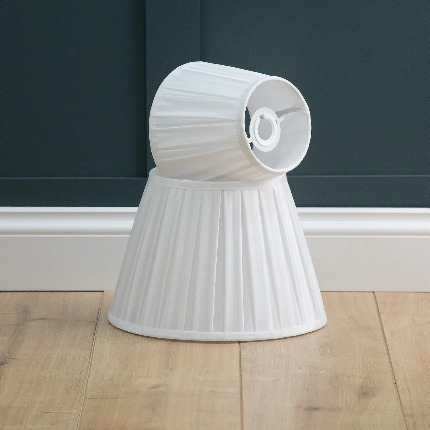 Raye White Pleated Taper Silk Shade - 20cm 8 Raye White Pleated Taper Silk Shade - 20cm - Image 6