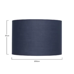 Clyde Navy Drum Shade - 30cm 12 Clyde Navy Drum Shade - 30cm -Chic Lighting Store 13139386 1844900552003728