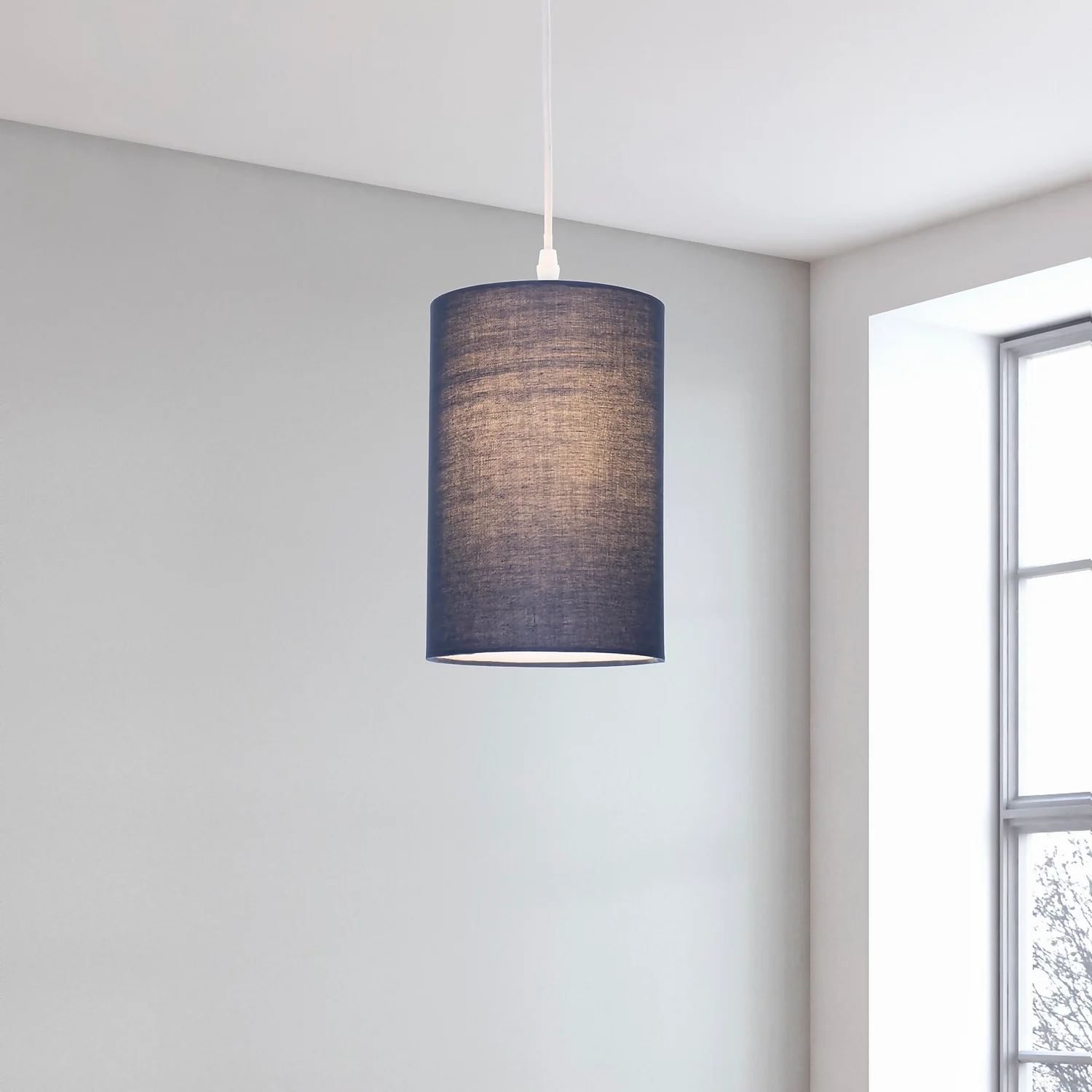 Clyde Navy Cylinder Shade - 16cm 3 Clyde Navy Cylinder Shade - 16cm